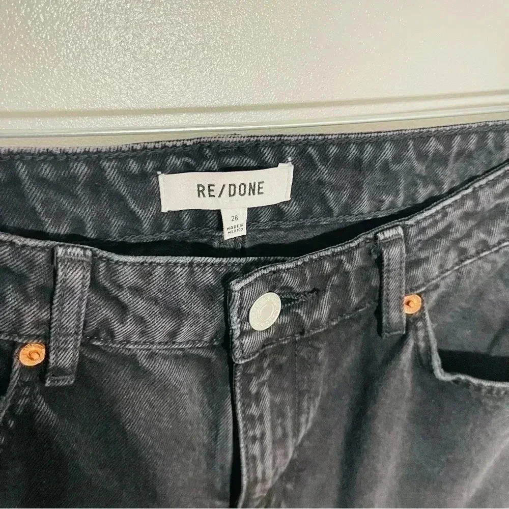 NWT ReDone 70s Low Rise Straight Leg Jeans Black